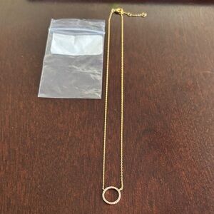 Elegant Gold Circle Pendant Necklace